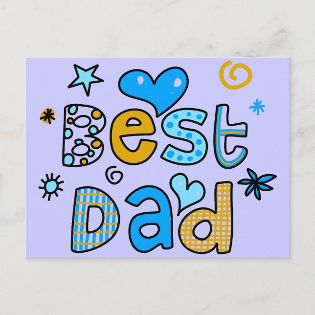 Best Dad Postcard (Front)