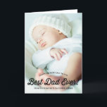 Best Dad | Retro Calligraphy Father's Day Card<br><div class="desc">Customisable father's day photo card featuring retro calligraphy script. Other colours and similar items can be found in my store.</div>