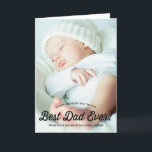 Best Dad | Retro Calligraphy Father's Day Card<br><div class="desc">Customisable father's day photo card featuring retro calligraphy script. Other colours and similar items can be found in my store.</div>