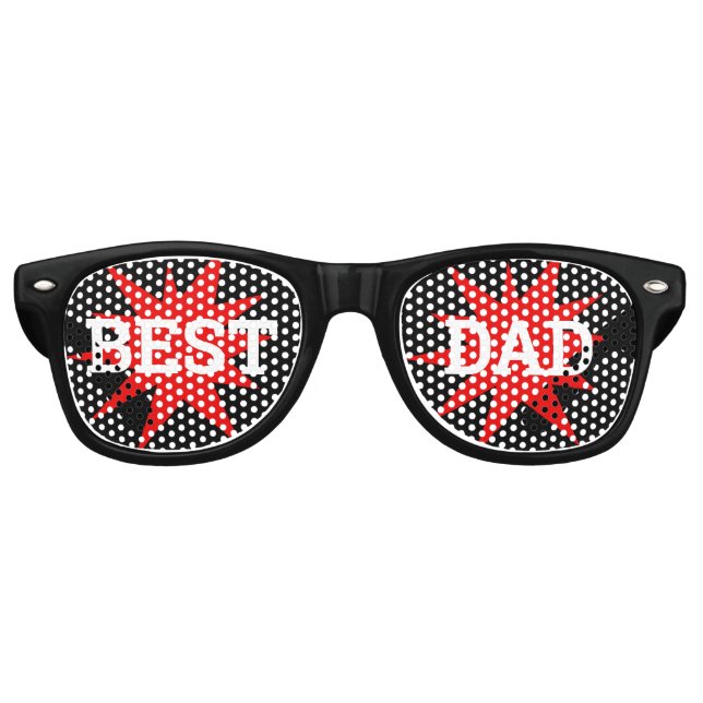 BEST DAD retro Shades / Fun Party Sunglasses (Front)