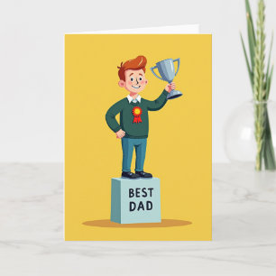 Best Dad Rosette Award Card