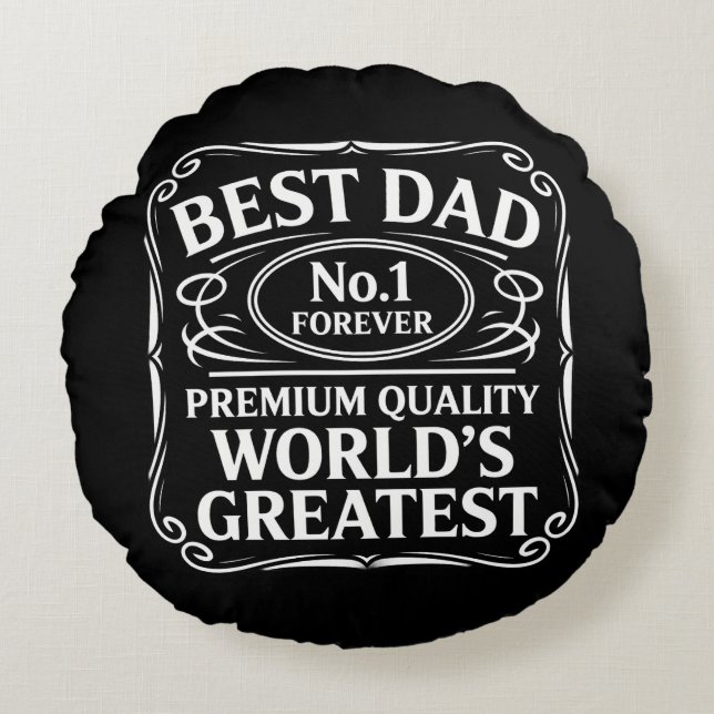 Best Dad Round Cushion (Front)
