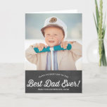 Best Dad Script | Chalkboard Father's Day Card<br><div class="desc">Country rustic father's day photo card featuring retro calligraphy script on a faux chalkboard backround. Other colours and similar items can be found in my store.</div>
