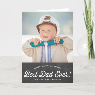 Best Dad Script Chalkboard Father's Day Card