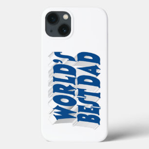 Best Dad sea blue 3d text iPhone 13 Case