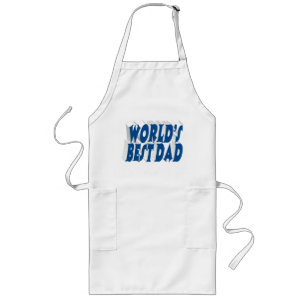 Best Dad sea blue 3d text Long Apron