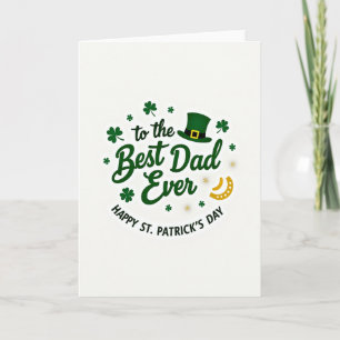 Best Dad Shamrock Pattern Card