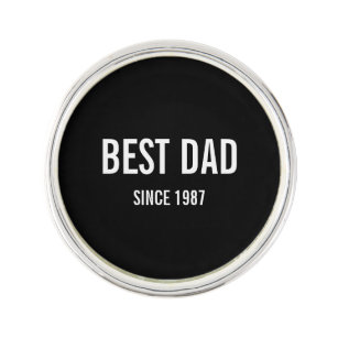Best Dad Since Date Father's Day Lapel Pin