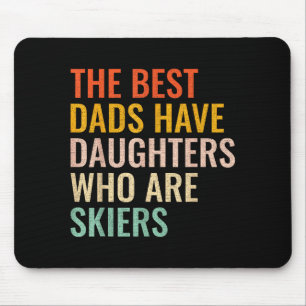 Best Dad Skier Daughter Funny Girls Ski Skiing Lov Mouse Pad