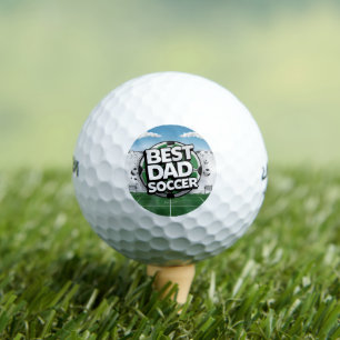Best Dad soccer graffiti fathers day Golf Balls