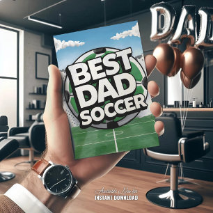 Best Dad soccer graffiti fathers day Holiday Card