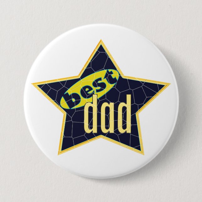Best Dad Star 2 7.5 Cm Round Badge (Front)