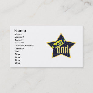 Best Dad Star 2 - Business Calling Card
