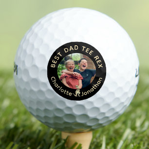 Best Dad Tee Rex kids photo Golf Balls
