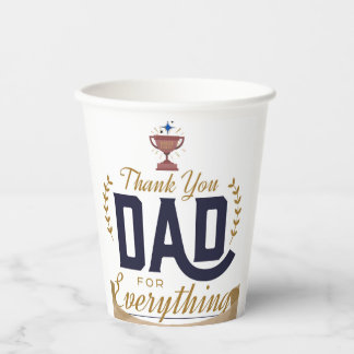 Best Dad – Thank You Design Paper Cups