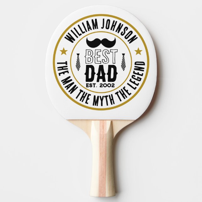 Best Dad The Man Myth Legend Father's Day Ping Pong Paddle (Front)