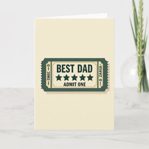 Best Dad Ticket Fathers Day Card