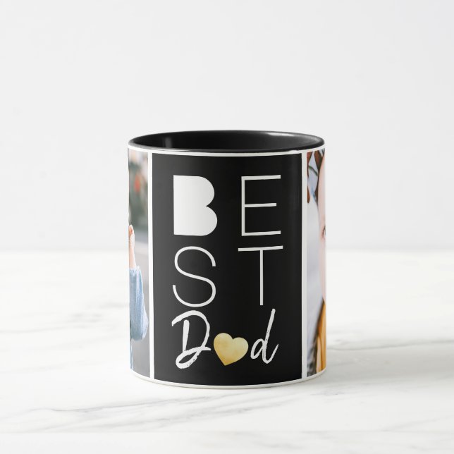 Best Dad Two Photo Back Mug (Center)
