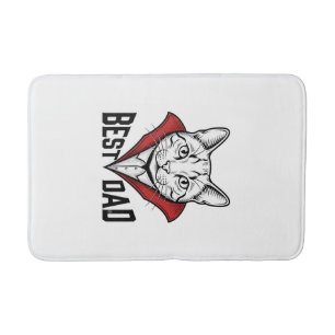 Best Dad Vampire Cat Vintage Engraving Design_1 Bath Mat