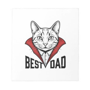 Best Dad Vampire Cat Vintage Engraving Design_1 Notepad