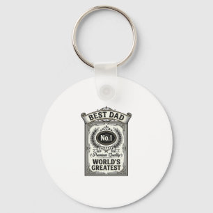Best Dad Vintage Engraving Father’s Day Key Ring