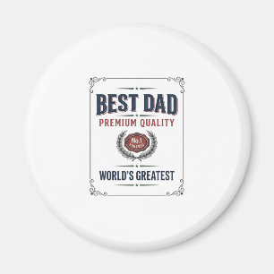 Best Dad Vintage Engraving T-Shirt Design_1 Magnet
