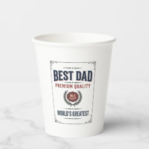 Best Dad Vintage Engraving T-Shirt Design_1 Paper Cups