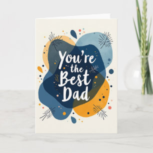 Best Dad Watercolor Art Card