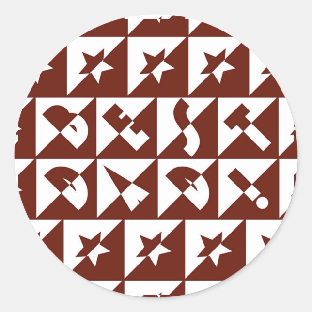 Best Dad Wild Text in Red Classic Round Sticker (Front)