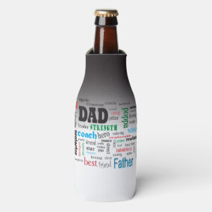 Best Dad Word Cloud Bottle Cooler