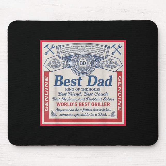 Best Dad Worlds Best Griller Father Day  Mouse Pad (Front)