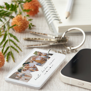 Best Dada Ever 4 Photo Collage First Father's Day Key Ring
