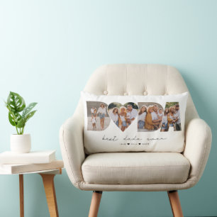 Best Dada Ever 4 Photo Collage First Father's Day Lumbar Cushion