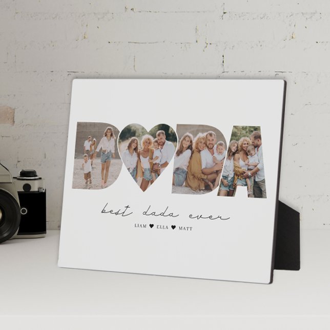 Best Dada Ever 4 Photo Collage First Father's Day Plaque (Creator Uploaded)