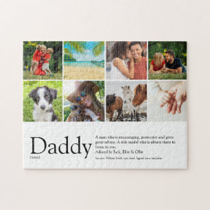 Best Daddy, Dad, Father Definition 6 Photo Collage Jigsaw Puzzle