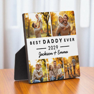 Best Daddy Ever 5 Photo Collage Father's Day  Plaque
