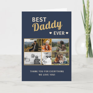 Best Daddy Ever 6 Photo Father's Day Card