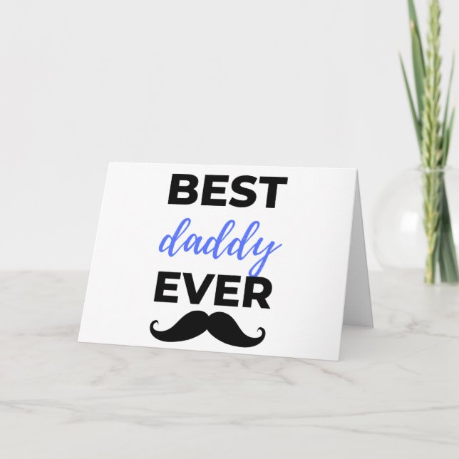 Best Daddy Ever Black Holiday Card (Front)