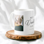 Best Daddy Ever Calligraphy Photo Coffee Mug<br><div class="desc">Minimalist Best Daddy Ever in stylish serif.</div>