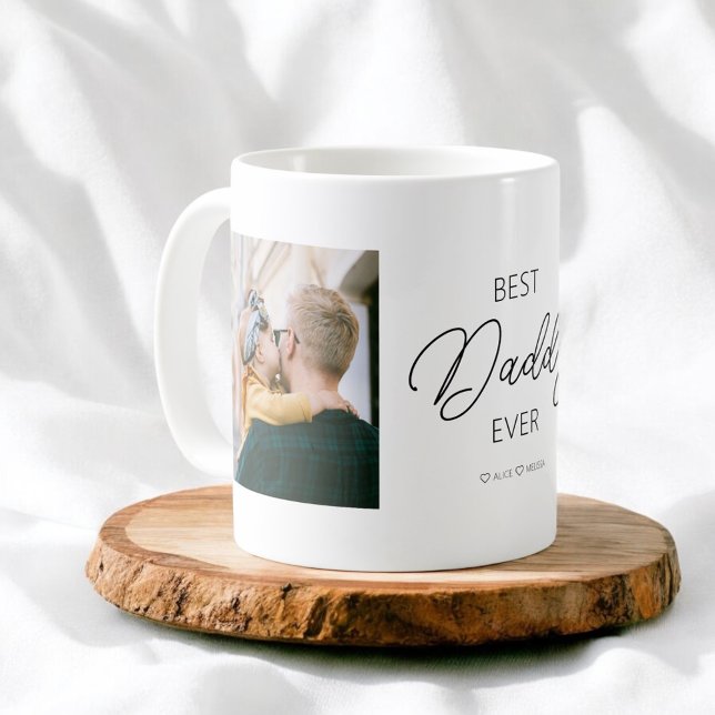 Best Daddy Ever Calligraphy Photo Coffee Mug (Creator Uploaded)