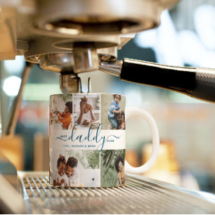 Best Daddy Ever Custom Text Photo Collage Gift Coffee Mug