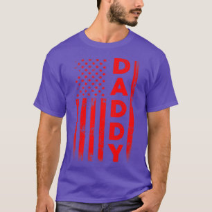 Best daddy ever dad gift american flag funny fathe T-Shirt