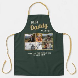 Best Daddy Ever Family Father's Day 6 Photo Apron