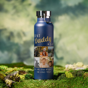Best Daddy Ever Family Father's Day Photo Water Bottle