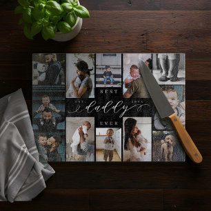 Best Daddy Ever   Father's Day 12 Photo Collage Cutting Board