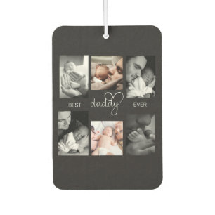 Best Daddy Ever Father's Day 6 Photo Collage Car Air Freshener