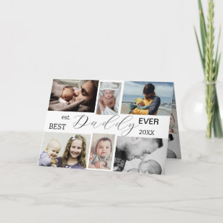 Best Daddy Ever | Father's Day 6-Photo Collage  Card