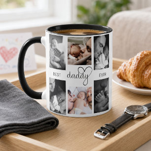 Best Daddy Ever Father's Day 6 Photo Collage Mug