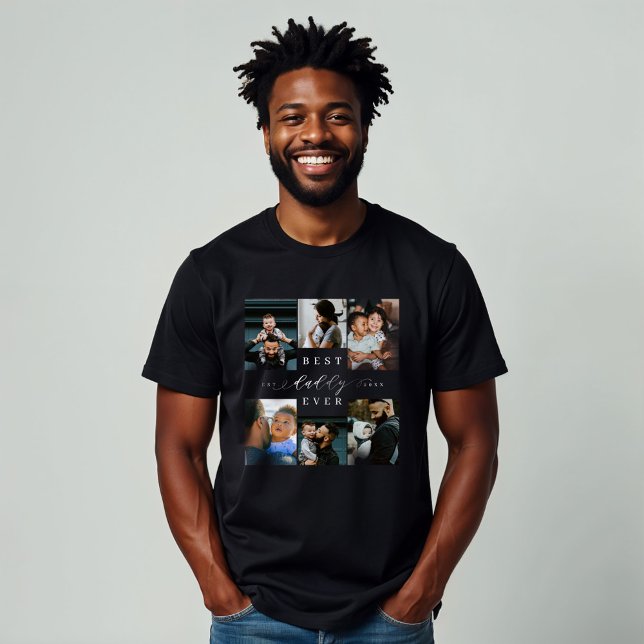 Best Daddy Ever | Father's Day 6 Photo Collage Tri-Blend Shirt (Best Daddy Ever | Father's Day 6 Photo Collage Tri-Blend Shirt)