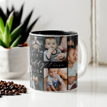 Best Daddy Ever | Father's Day 8 Photo Collage Two-Tone Coffee Mug<br><div class="desc">Send a beautiful personalised father's day gift to your dad that he'll cherish. Special personalised father's day family photo collage to display your special family photos and memories. Our design features a simple 8 photo collage grid design with "Best Daddy Ever" designed in a beautiful handwritten black script style &...</div>
